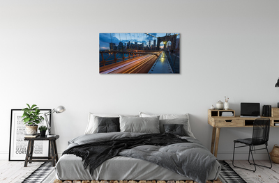 Obrazy na plátně Mrakodrapy bridge river