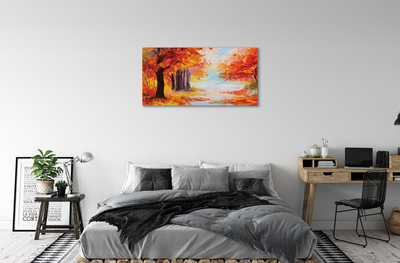 Obrazy na plátně Podzimní listí stromu