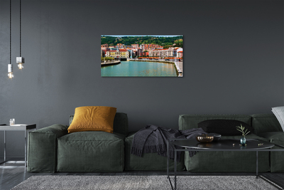 Obrazy na plátně Španělsko Město horské řeky