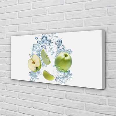 Obrazy na plátně Voda jablko nakrájený