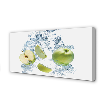 Obrazy na plátně Voda jablko nakrájený