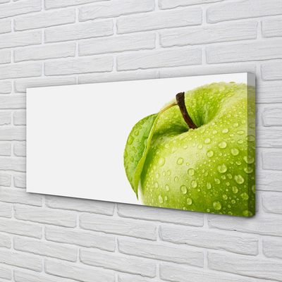 Obrazy na plátně Jablko zelená vodní kapky