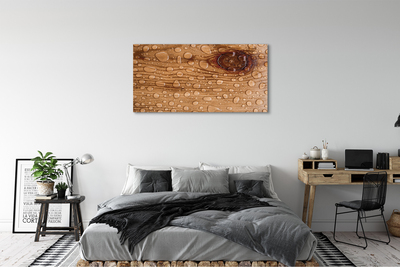 Obrazy na plátně Kapky vody dřeva