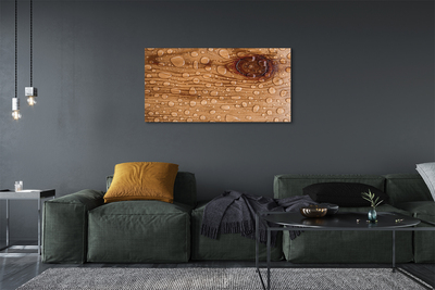 Obrazy na plátně Kapky vody dřeva