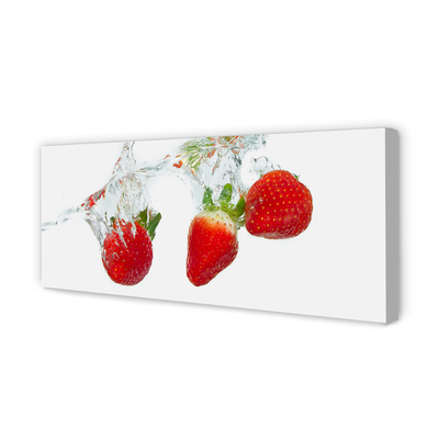 Obrazy na plátně Water Strawberry bílé pozadí