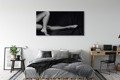 Obrazy na plátně Černé a bílé síťované nohy