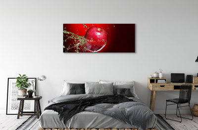 Obrazy na plátně jablko kapky