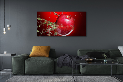 Obrazy na plátně jablko kapky