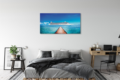 Obrazy na plátně Loď moře nebe léto