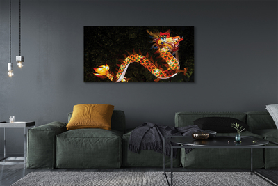 Obrazy na plátně Japonský drak osvětlené