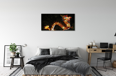 Obrazy na plátně Japonský drak osvětlené