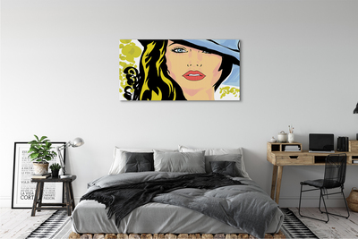 Obrazy na plátně Žena klobouk