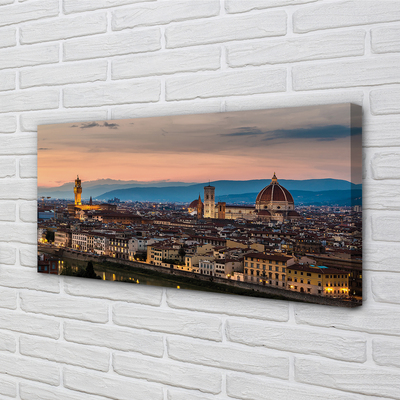 Obrazy na plátně Italy Panorama katedrála hory