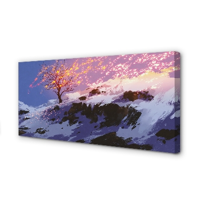 Obrazy na plátně Zimní strom top