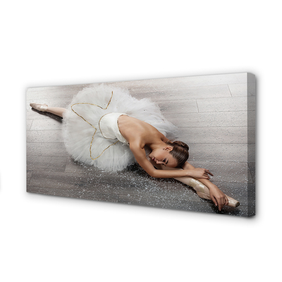 Obrazy na plátně Žena bílé balerína šaty