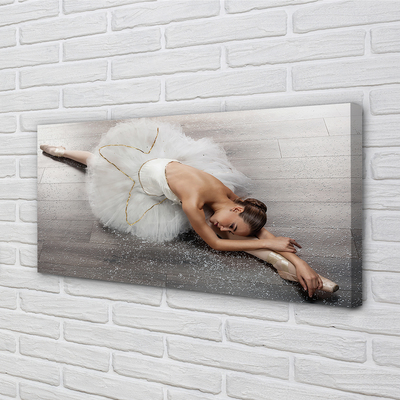 Obrazy na plátně Žena bílé balerína šaty