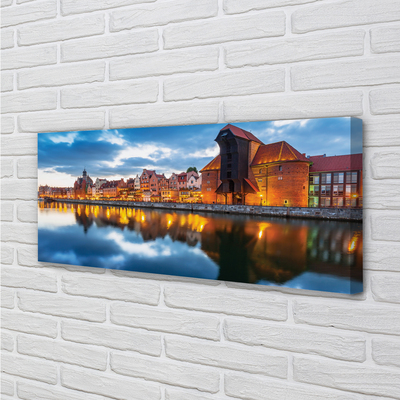 Obrazy na plátně Gdańsk říční budovy