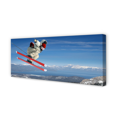 Obrazy na plátně mountain lyžař