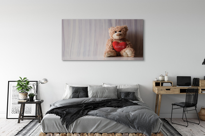 Obrazy na plátně srdce medvídek