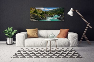 Obraz na plátně Hory Řeka Krajina