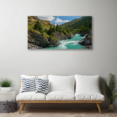 Obraz na plátně Hory Řeka Krajina
