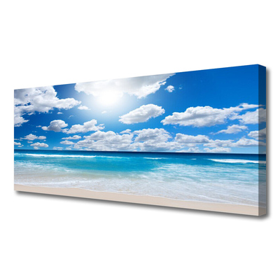 Obraz na plátně Moře Pláž Mraky Krajina