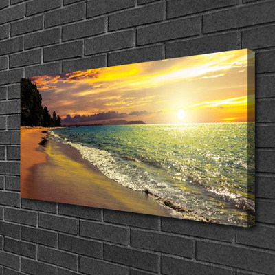Obraz na plátně Slunce Pláž Moře Krajina