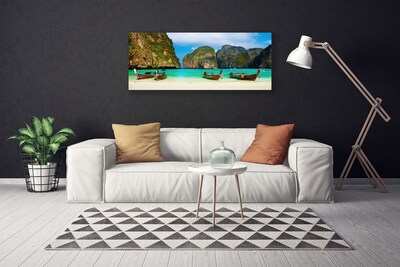 Obraz na plátně Pláž Moře Hory Krajina