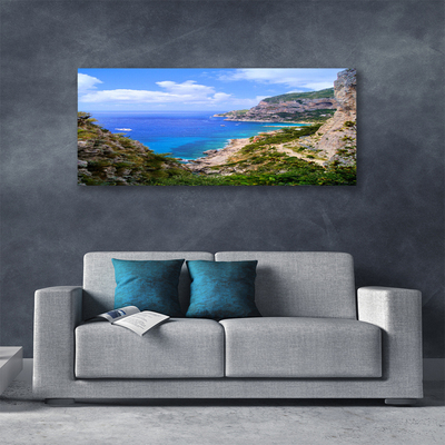 Obraz na plátně Moře Pláž Hory Krajina