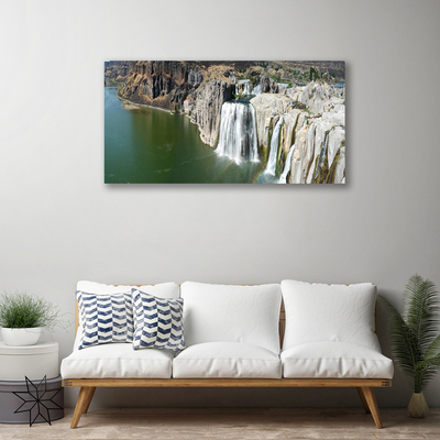 Obraz na plátně Vodopád Jezero Krajina