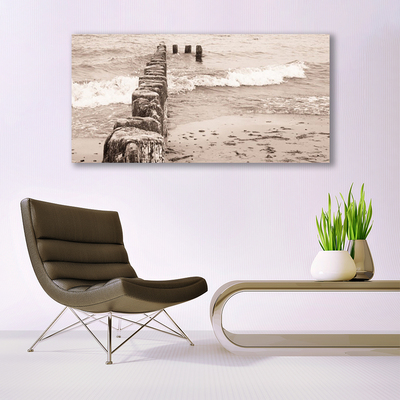 Obraz na plátně Moře Pláž Architektura