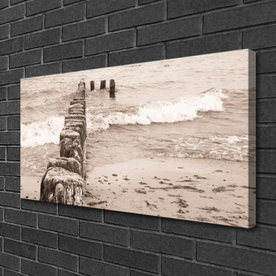 Obraz na plátně Moře Pláž Architektura