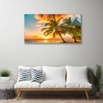 Obraz na plátně Palma Strom Moře Krajina