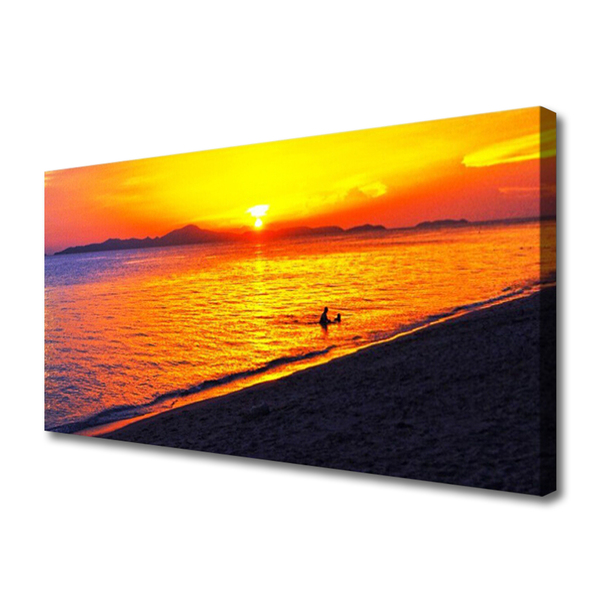 Obraz na plátně Moře Slunce Pláž Krajina
