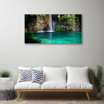 Obraz na plátně Jezero Vodopád Příroda
