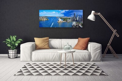 Obraz na plátně Město Moře Domy