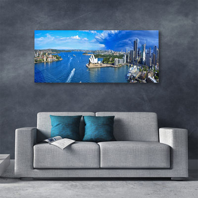 Obraz na plátně Město Moře Domy