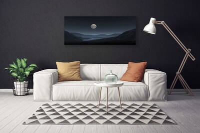 Obraz na plátně Noc Měsíc Krajina