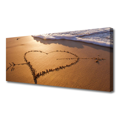 Obraz na plátně Pláž Srdce Moře Umění