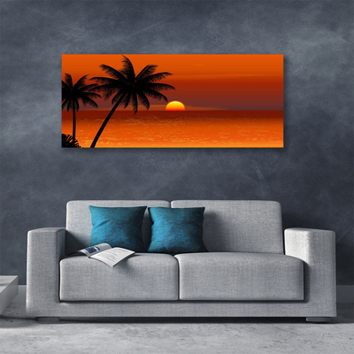 Obraz na plátně Palma Moře Slunce Krajina
