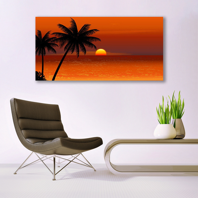 Obraz na plátně Palma Moře Slunce Krajina