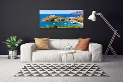 Obraz na plátně Záliv Hora Pláž Krajina