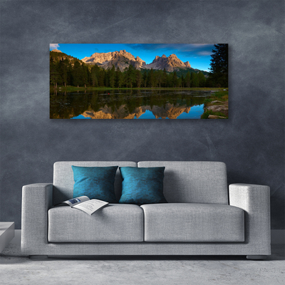 Obraz na plátně Les Jezero Krajina