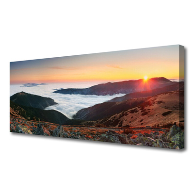 Obraz na plátně Hory Mraky Slunce Krajina