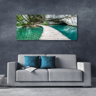 Obraz na plátně Most Jezero Architektura