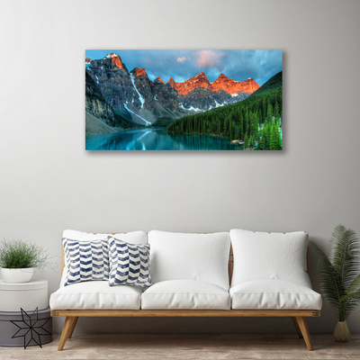 Obraz na plátně Hora Les jezero Krajina