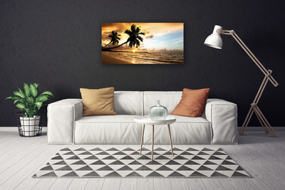 Obraz na plátně Palma Stromy Pláž Krajina