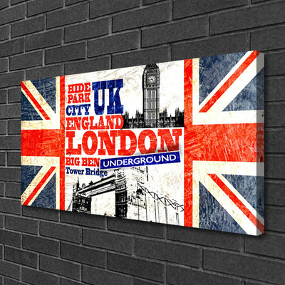 Obraz na plátně Londýn Vlajka Umění