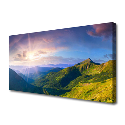 Obraz na plátně Hora Louka Slunce Krajina