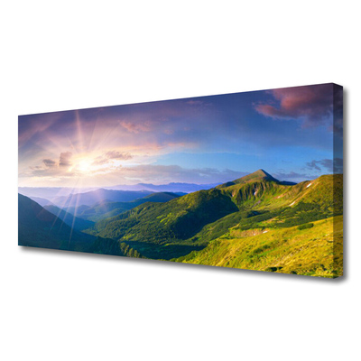 Obraz na plátně Hora Louka Slunce Krajina